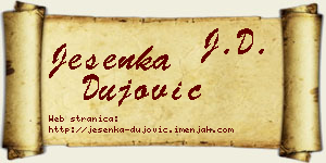 Jesenka Dujović vizit kartica